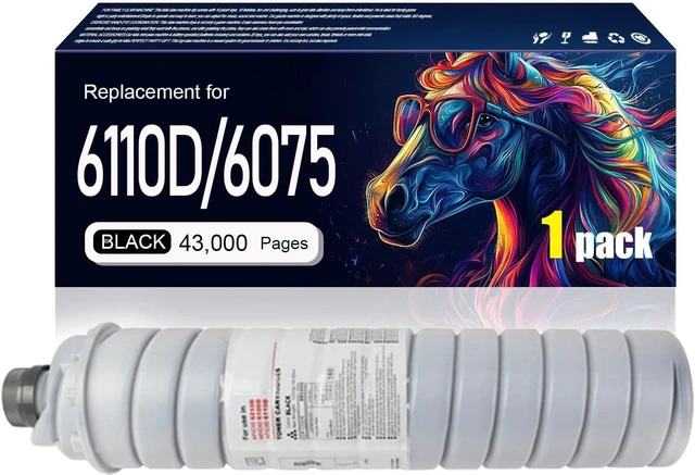 Main image of 841332 Toner Cartridge Compatible for Ricoh Type 6110D 6075 841332 Toner Cartridges Work for Ricoh Aficio 1060 1075 2051 2060 2075 AP900 MP 5500 6000 6001 6500 Printers