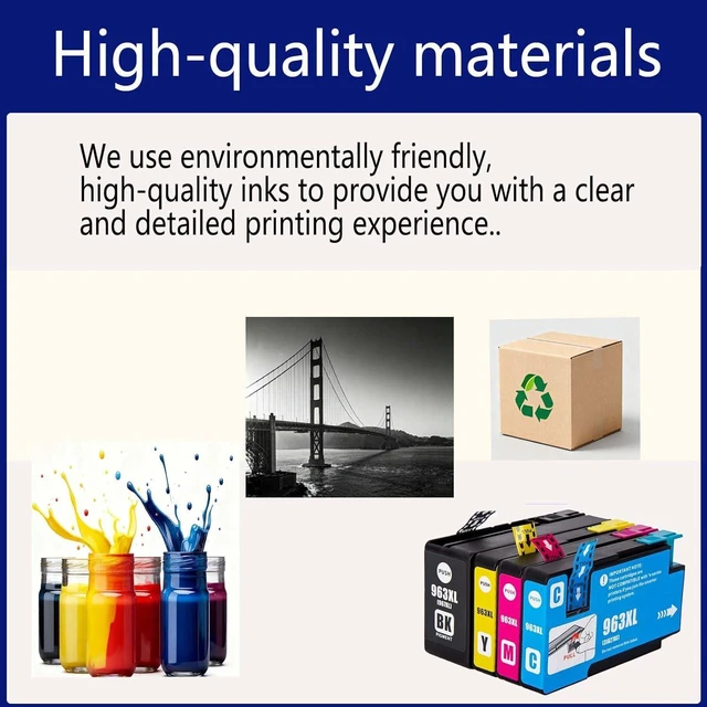 Alt view image 6 of 7 - 963XL Ink Cartridges Replacement for HP 963 Ink Cartridges Compatible for HP OfficeJet Pro 9010 9012 9013 9014 9015 OfficeJet Pro 9020 9022 9023 9025 9026 All-in-One Printers,963XL Colors×3