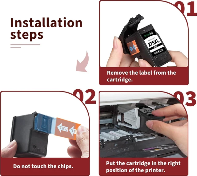 Alt view image 4 of 6 - 275XL 276XL Ink Cartridges Combo Pack Replacement for Canon 275XL 276XL PG-275XL CL-276XL Printer Ink for Canon Pixma TS3500 TS3520 TS3700 TS3720 TS3722 TR4700 TR4720 TR4722 Printer (1 Black, 1 Color)