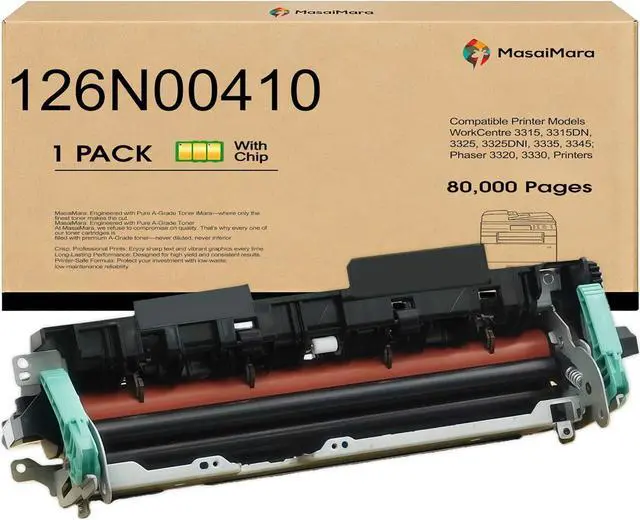 Main image of MasaiMara 126N00410 Fuser Compatible Fuser Unit Replacement for Xerox WorkCentre 3315 3315DN 3325 3325DNI 3335 3345 Phaser 3320 3330 Series Printer (1-Pack, 110V)