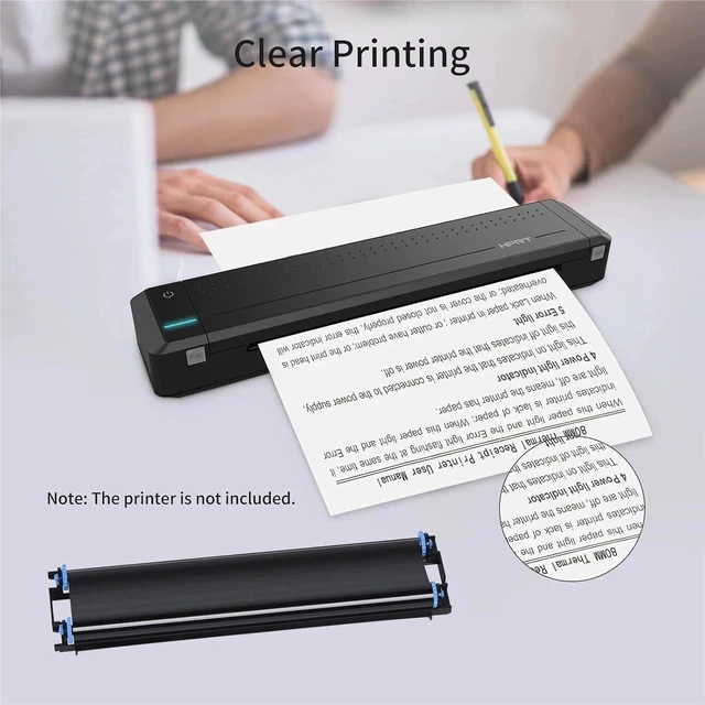Alt view image 3 of 4 - Compatible for HPRT MT800 Portable A4 Printer | 2/4 Rolls Thermal Transfer Ribbon with RFID Function for Document Printing(4 Rolls)