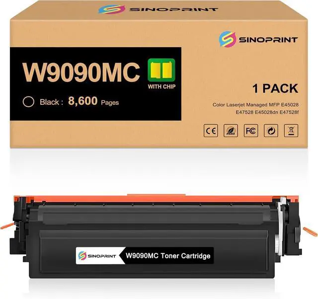 Main image of W9090MC Toner Cartridge Replacement for HP W9090MC Toner Cartridge Works with Color Managed E45028dn MFP E47528f Printer(1-Pack Black)