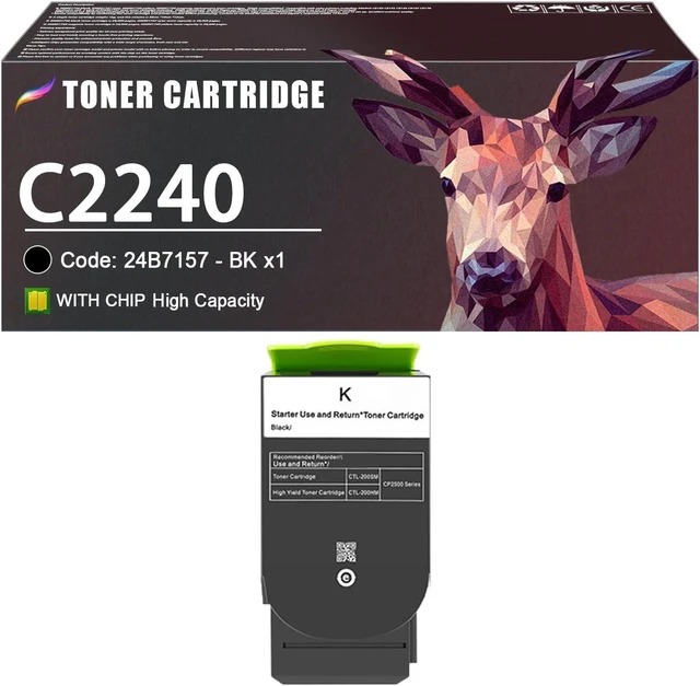 Main image of C2240 Toner Cartridge Compatible for Lexmark 24B7157 Black Toner Cartridge Work for Lexmark CS421 CS521 CS622 CX421 CX522 CX622 CX625 CS421dn CS521dn CS622de CX421adn Printers