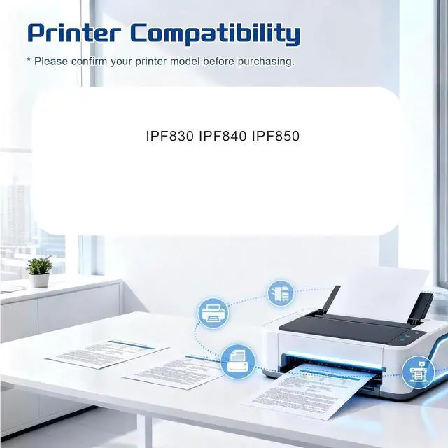 Alt view image 2 of 7 - PFI-307 Ink Cartridge Compatible for Canon PFI307 Ink,Designed for 307 Ink IPF830 IPF840 IPF850 Printers Yellow