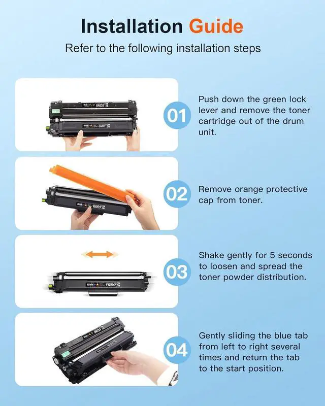 Alt view image 6 of 7 - E-Z Ink Pro Compatible for Brother TN227 Toner TN 227 TN-227 TN 223 TN-223