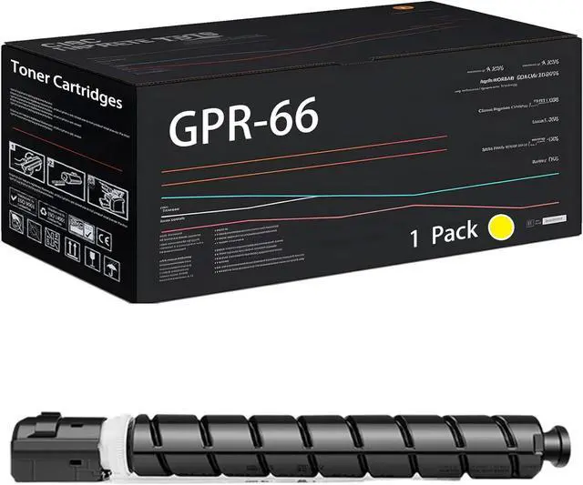 Main image of Compatible with Canon GPR-66 GPR66 Toner Cartridges Work for Canon imageRUNNER Advance DX C3926i DX C3935i DX Printers (1 Pack Yellow)