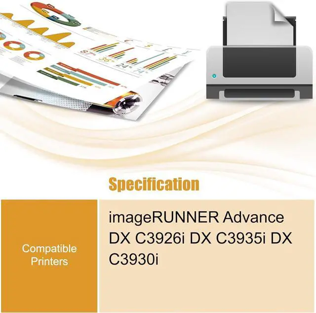 Alt view image 2 of 7 - Compatible with Canon GPR-66 GPR66 Toner Cartridges Work for Canon imageRUNNER Advance DX C3926i DX C3935i DX Printers (1 Pack Yellow)