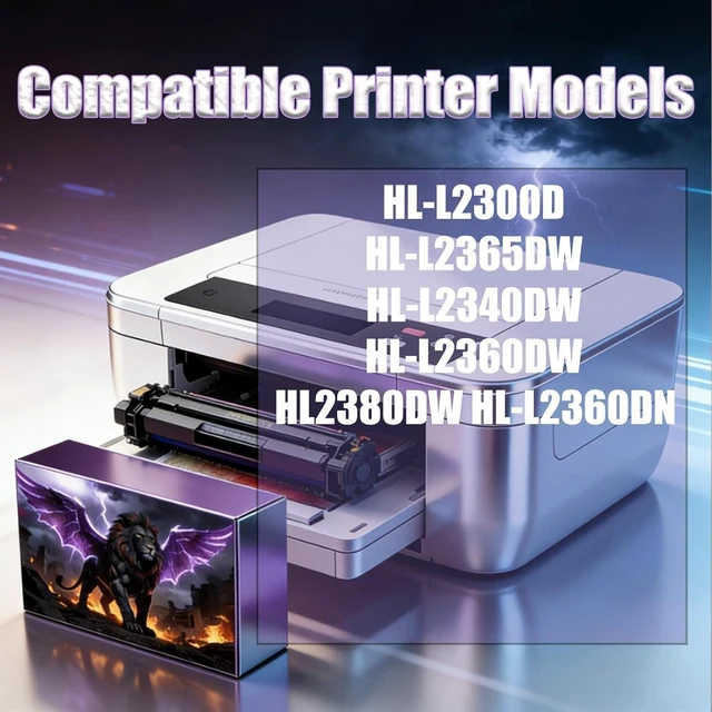 Alt view image 2 of 7 - TN2350 Toner Cartridge Compatible for Brother HL-L2300D HL-L2365DW HL-L2340DW HL-L2360DW HL2380DW HL-L2360DN Printers, with Chip, High Yield 6200 Pages, Vivid Colors (4 Pack Black)