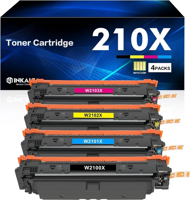 Main image of 210X W2100X Toner Cartridges High Yield Compatible for HP 210X 210A W2100A Compatible for HP Color Laser Pro 4201dn 4201dw MFP 4301fdw 4301fdn Printer Ink (4P,Black Cyan Yellow Magenta)