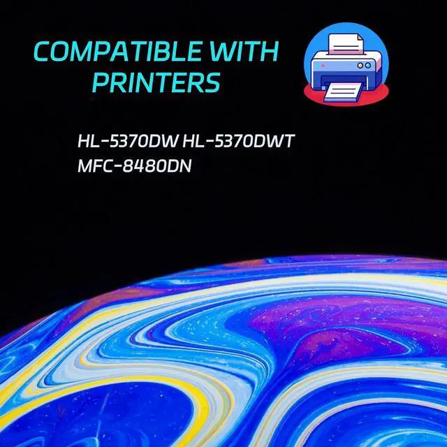 Main image of High Yield TN650 Toner Cartridge Compatible for Brother HL-5370DW HL-5370DWT MFC-8480DN Printers, Clearly Print (1 Pack Black)