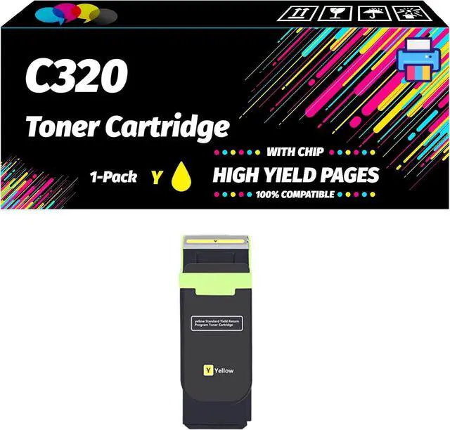 Main image of Compatible with Xerox C320 Toner Cartridge Work for Xerox C325 C320 C325 DNI C320 DNI Printers, High Yield 6500 Pages, Professional Printing with Chip (1 Pack Yellow)