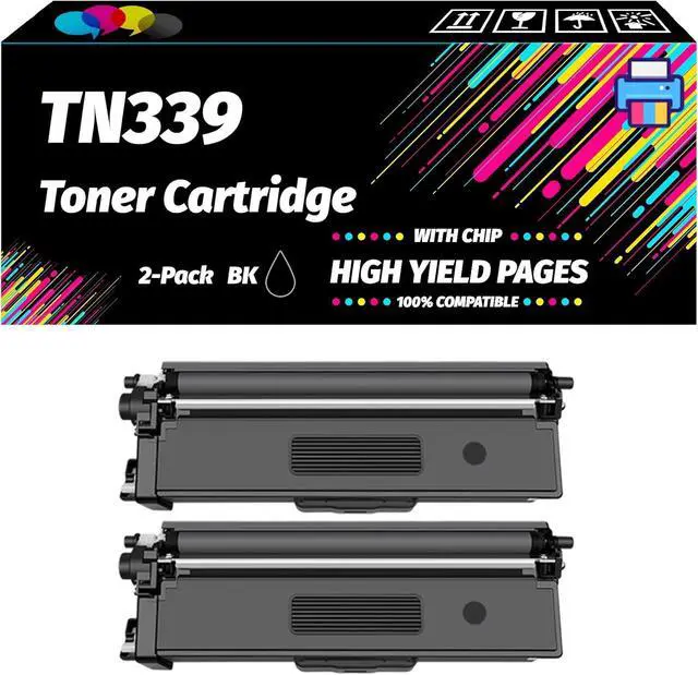 Main image of Compatible with Brother TN339 Toner Cartridge Work for Brother MFC-L9550CDW HL-L9200CDW HL-L9300CDW MFC-L9550 HL-L9200 Printers (2 Pack Black)