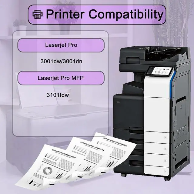 Alt view image 2 of 7 - 138X Toner Cartridge Compatible for HP W1380X Toner Cartridges for HP LaserJet Pro 3001dw 3001dn MFP 3101fdw Printers