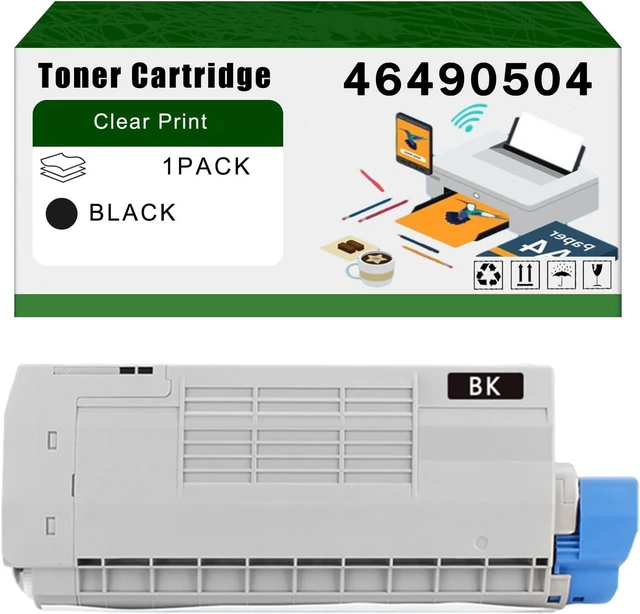 Main image of Compatible for Okidata OKI 46490504 Toner Cartridge C532DN MC573DN Printers, High Yield 4500 Pages Bright Clear Colors (1 Pack Black)