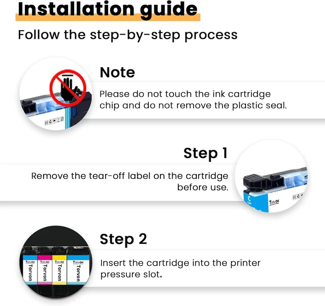 Alt view image 6 of 6 - LC501 Ink Cartridges Replacement for Brother LC501 Ink Cartridges LC501BK LC501C LC501M LC501Y Compatible with MFC-J1260DW MFC-J1360DW MFC-J1410DW Printers(4 Pack)