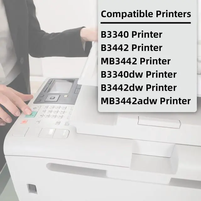 Alt view image 2 of 6 - B341H00 Toner Cartridge 1-Pack Black Compatible Replacement for B3340 B341H00 Toner for B3340 B3442 MB3442 B3340dw B3442dw MB3442adw Printers 3,000 Pages