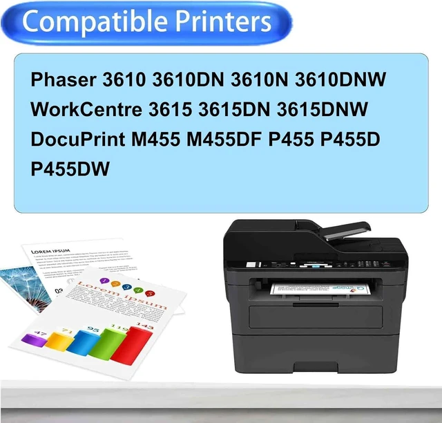 Alt view image 2 of 3 - 3610 3615 Toner Cartridge Replacement for Xerox 106R02724, Work for Xerox Phaser 3610 Workcentre 3615 Printers, 1 Black