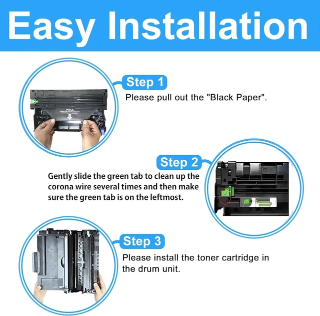 Alt view image 4 of 6 - LCL Compatible Toner Cartridge and Drum unit Replacement for Brother TN850 TN820 TN-850(2PK)Toner and DR820 DR-820 Drum for HL-L5000D HL-L5100D HL-L5200DW HL-L5200DWT HL-L6200DW HL-L6200DWT HL-L6250DW