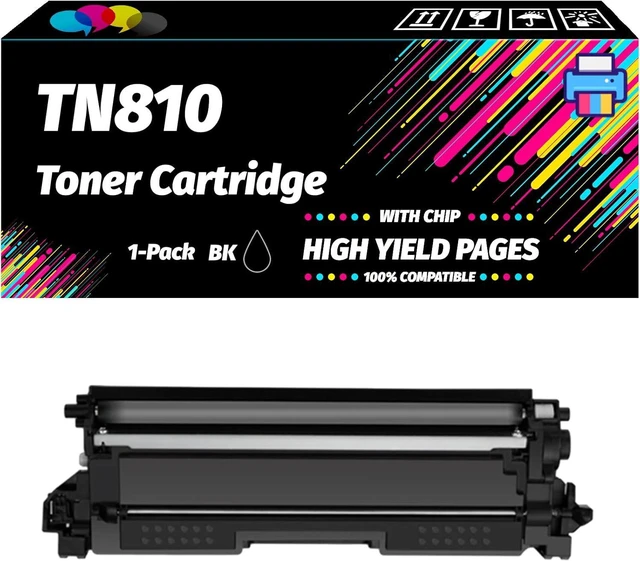 Main image of Compatible with Brother TN810 Toner Cartridge Work for Brother MFC-L9610CDN MFC-L9630CDN MFC-L9670CDN HL-EX470W Printers, High Yield 10000 Pages, Professional Printing with Chip (1 Pack Black)
