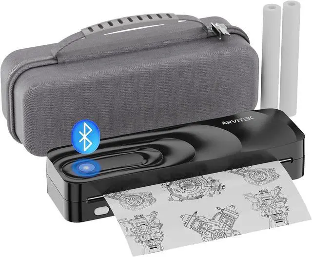 Main image of Wireless Portable Thermal Printer, Bluetooth Inkless Mobile Printer for Phone Laptop, Fit Various Sizes Thermal Paper 8.5"x11" US Letter A4, Included Carry Bag & Paper kit