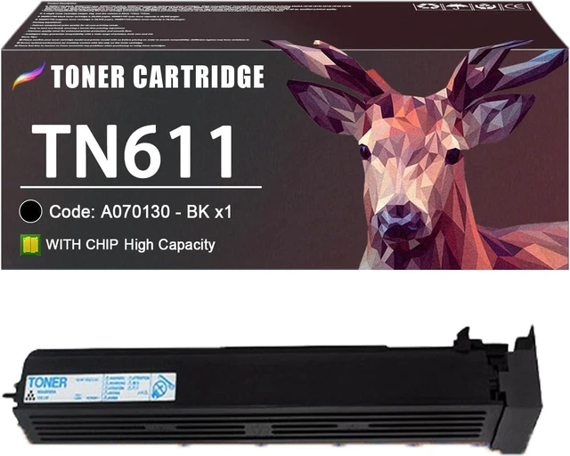 Main image of TN611 Toner Cartridge Compatible for Konica Minolta TN611 A070130 Black Toner Cartridge Work for Konica Minolta C451 C550 C650 Printers