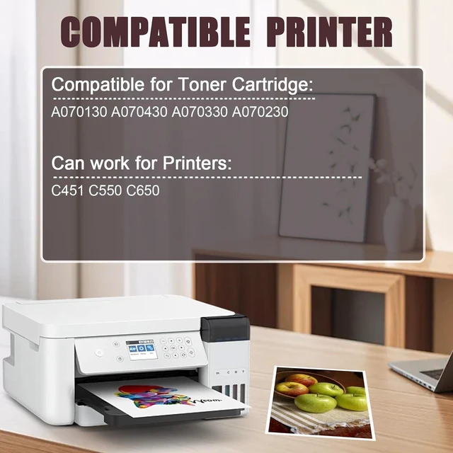 Alt view image 2 of 7 - TN611 Toner Cartridge Compatible for Konica Minolta TN611 A070130 Black Toner Cartridge Work for Konica Minolta C451 C550 C650 Printers