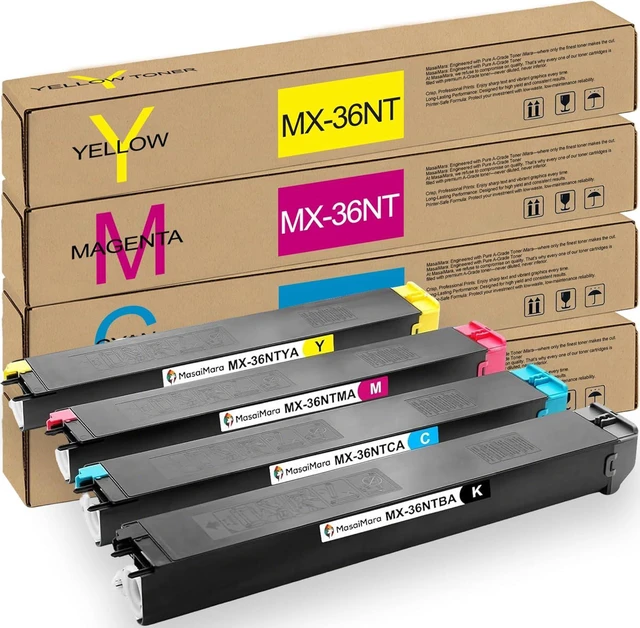 Main image of MasaiMara MX-36NT MX36NT Toner Cartridges for Sharp MX-2610N MX-2615N MX-2640N MX-3110N MX-3115N MX-3140N MX-3610N MX-3640N MX-3648N MX-2615NC MX-2648NC MX-3148NC Printers
