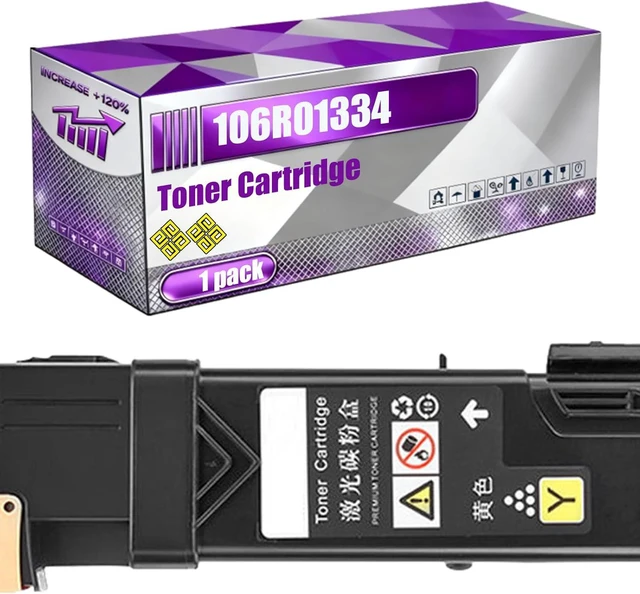 Main image of 106R01334 106R01331 106R01332 106R01333 Toner Cartridge Compatible for Xerox Phaser 6125 Printers, High Yield 3000 Pages, Vivid Colors and Clear Printing (1 Pack Yellow)