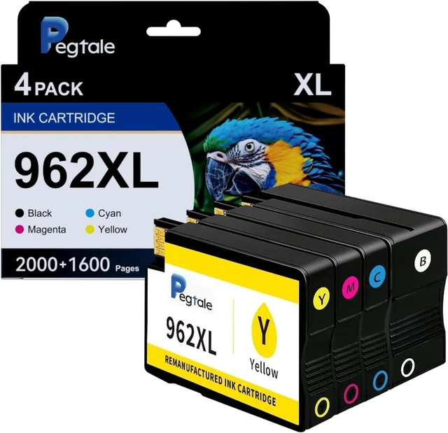 Main image of 962XL Ink Replacement for HP 962XL Ink Cartridges Combo Pack for HP Ink 962XL Black and 962 Color Combo Pack Use with Officejet Pro 9010 Ink Cartridges 9015 9020 9025 Printers