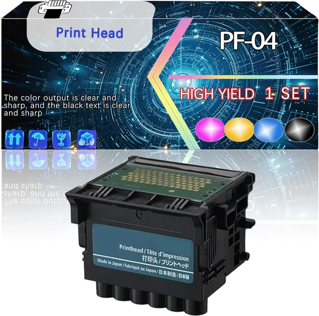 Main image of PF-04 Compatible for Canon imagePROGRAF iPF650 iPF655 iPF670 MFP L24 iPF670 MFP L24ei Printers, Replacement Print Head High Yield Printer Accessories (1 Set)