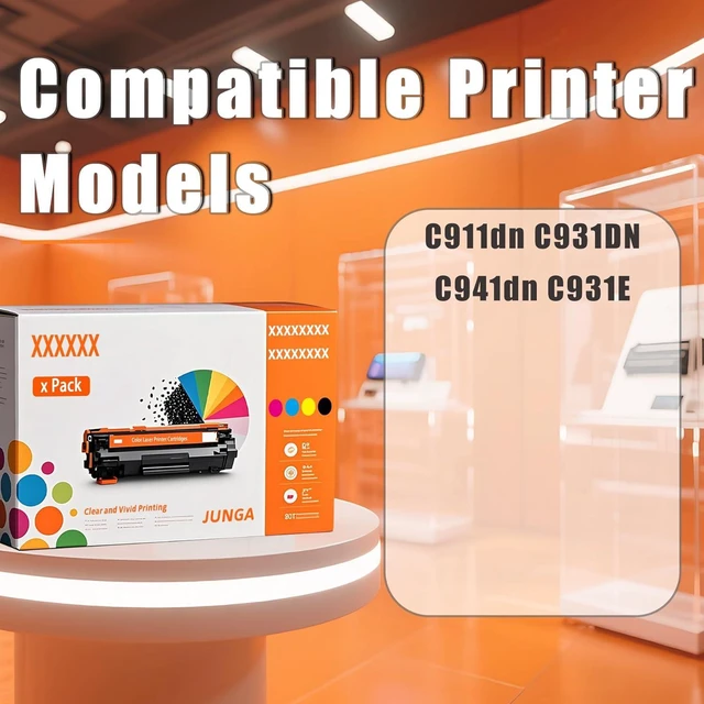 Alt view image 2 of 7 - High Yield C911 45531502 Waste Toner Box Compatible for Okidata OKI C911dn C931DN C941dn C931E Printers, Clearly Print (2-Pack Black)