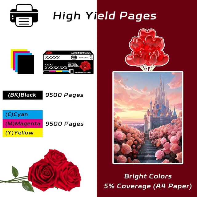 Alt view image 3 of 7 - 78C00CG 78C00KG 78C00MG 78C00YG Toner Cartridge Compatible for Lexmark CS622 de CX522 ade CX625 adhe CX622 ade CS421 dn Printers, with Chip, High Yield 9500 Pages, Clear Printing (1 Pack Yellow)