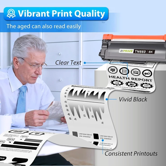 Alt view image 4 of 7 - ZIPRINT TN660 Toner Cartridge and DR630 Drum Unit Compatible for Brother HL-L2300D HL-L2320D HL-L2360DW HL-L2380DW DCP-L2540DW DCP-L2520DW MFC-L2700DW MFC-L2740DW (2 Toners, 1 Drum Unit, 3 Pack)