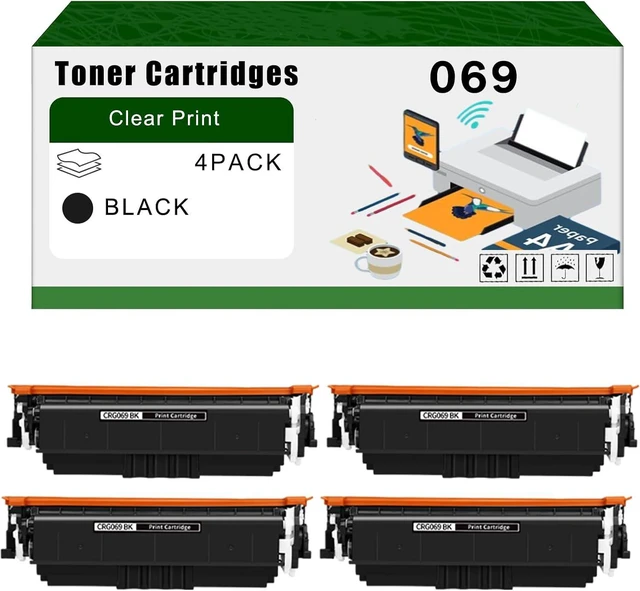 Main image of Compatible for Canon 069 Toner Cartridges MF753Cdw MF751Cdw LBP674Cdw Printers, High Yield 3100 Pages Bright Clear Colors (4 Pack Black)