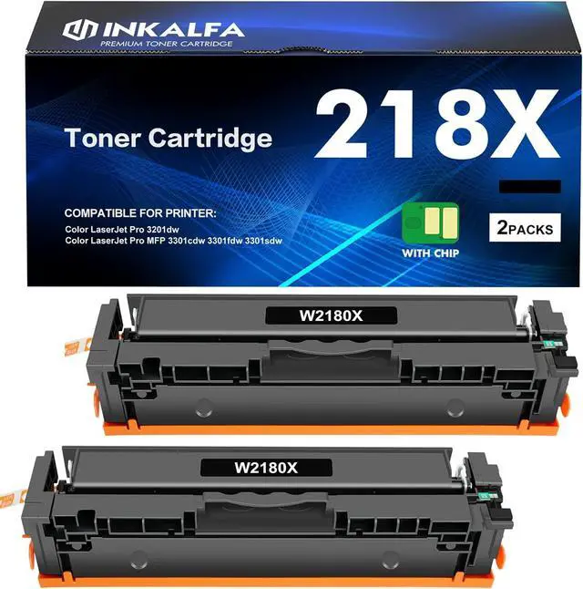Main image of 218X W2180X High Yield Toner Cartridge 2 Pack Color Laser Jet Pro MFP 3301fdw Compatible for HP 218X 218A W2180X Toner Set for Color Pro 3201dw MFP 3301cdw 3301fdw 3301sdw 3201 3301 Printer