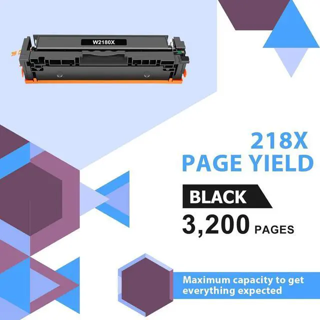 Alt view image 4 of 7 - 218X W2180X High Yield Toner Cartridge 2 Pack Color Laser Jet Pro MFP 3301fdw Compatible for HP 218X 218A W2180X Toner Set for Color Pro 3201dw MFP 3301cdw 3301fdw 3301sdw 3201 3301 Printer