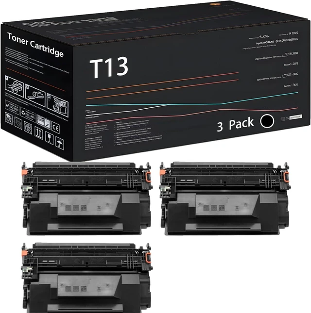 Main image of Compatible with Canon T13 Toner Cartridge Work for Canon ImageCLASS X MF1440 i-SENSYS X 1440i 1440iF 1440P Printer (3 Pack Black)