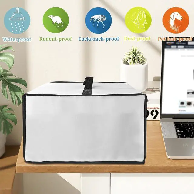 Alt view image 5 of 7 - Printer Dust Cover Waterproof Anti-Static Dustproof Heavyweight Printer Cover Case for Canon MegaTank G3270 All-in-One Wireless Inkjet Printer (19.3×13.8×7.9in) (Silver)