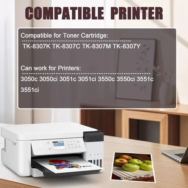 Alt view image 2 of 7 - TK-8307 Toner Cartridge Compatible for Kyocera TK-8307 TK-8307K Black Toner Cartridge Work for Kyocera 3050c 3050ci 3051c 3051ci 3550c 3550ci 3551c 3551ci Printers