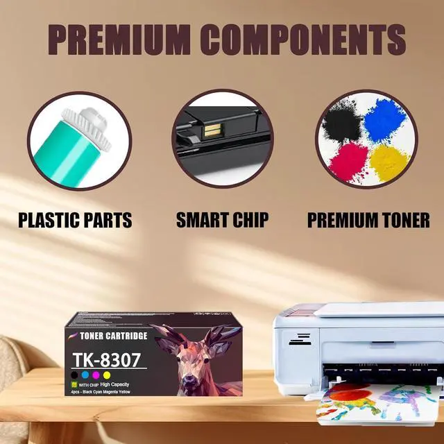 Alt view image 4 of 7 - TK-8307 Toner Cartridge Compatible for Kyocera TK-8307 TK-8307K Black Toner Cartridge Work for Kyocera 3050c 3050ci 3051c 3051ci 3550c 3550ci 3551c 3551ci Printers