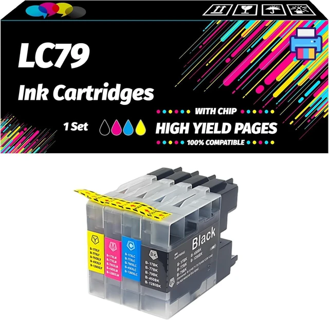 Main image of Compatible with Brother LC79 Ink Cartridges Work for Brother MFC-J6510DW MFC-J6710DW MFC-J6910DW Printers, High Yield 3400 Pages, Professional Printing with Chip (1 Set)