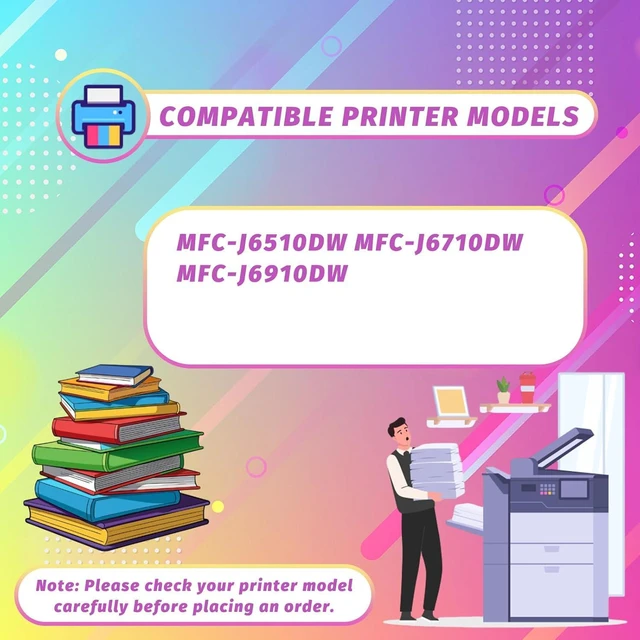 Alt view image 2 of 7 - Compatible with Brother LC79 Ink Cartridges Work for Brother MFC-J6510DW MFC-J6710DW MFC-J6910DW Printers, High Yield 3400 Pages, Professional Printing with Chip (1 Set)
