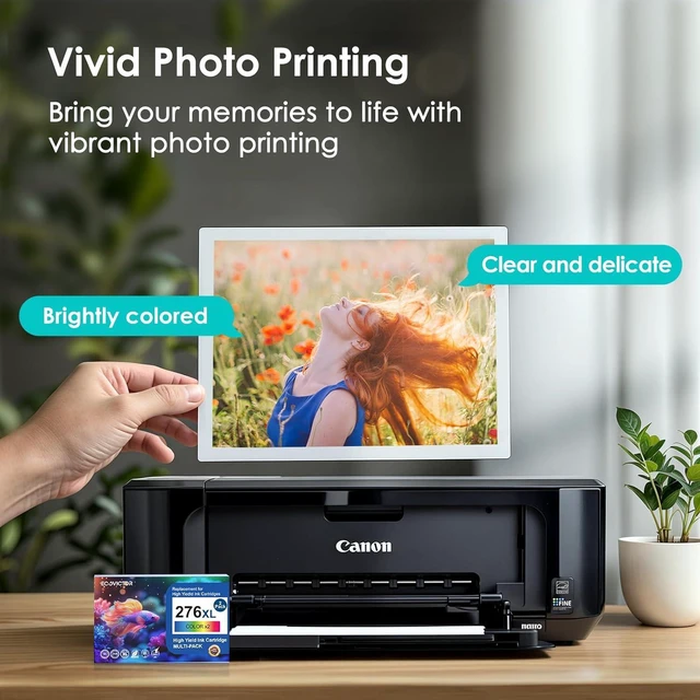 Alt view image 4 of 7 - EcoVictor 276XL Compatible Ink Cartridges Replacement for Canon CL 276 XL CL-276 CL-276XL Color Ink Cartridge (2-Pack) for PIXMA TS3520 TS3522 TS3500 TR4720 TR4700 TR4722 TS3720 TS3722 TS3700 Printers