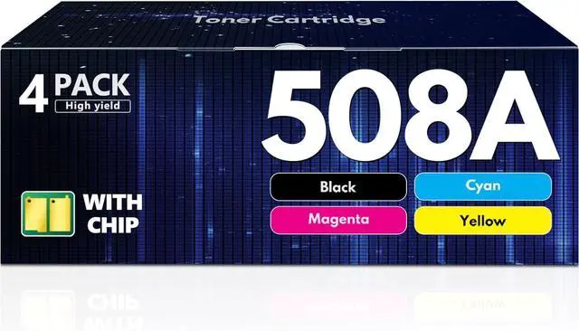 Main image of BERRYSKY 508A Toner Cartridges 4 Pack Laser Jet M553 M553dn M553n Compatible for HP 508A HP508A 508X CF360A Toner Cartridges Set for Color Laser Enterprise M553 M553dn M553n M553X M552 M577