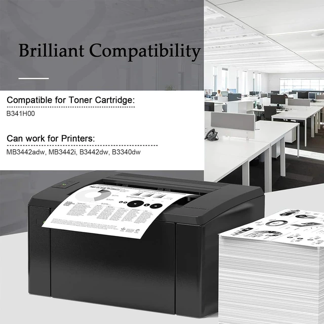 Alt view image 2 of 7 - B3340 B3442 MB3442 Toner Cartridges Compatible for Lexmark B341H00 Toner Cartridge Work for Lexmark MB3442adw MB3442i B3442dw B3340dw Printers