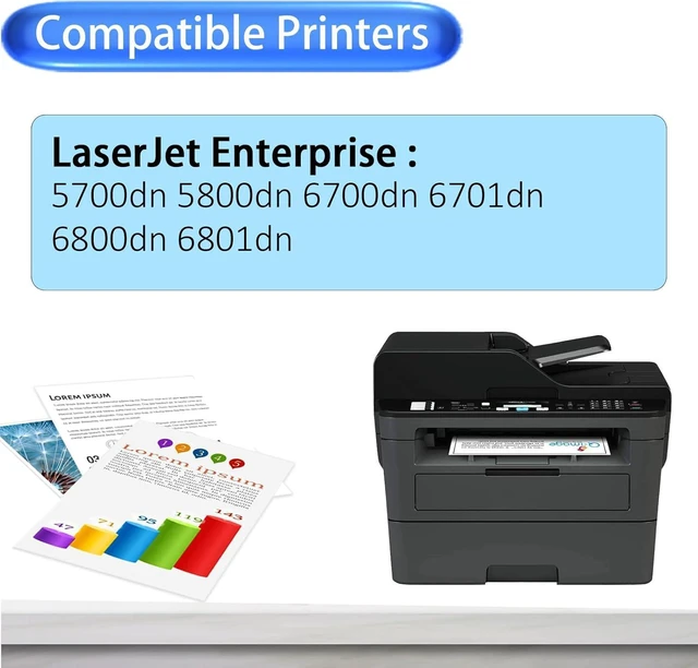 Alt view image 2 of 7 - 213A Toner Cartridges Compatible for HP 213A W2133A Magenta Toner Cartridge Work for HP Laserjet 5700dn 5800dn 6700dn 6701dn 6800dn 6801dn Printers