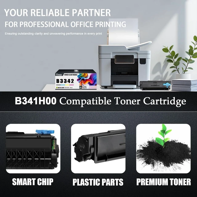 Alt view image 4 of 7 - B3340 B3442 MB3442 Toner Cartridges Compatible for Lexmark B341H00 Toner Cartridge Work for Lexmark MB3442adw MB3442i B3442dw B3340dw Printers