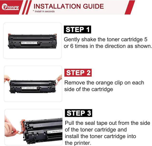 Alt view image 7 of 7 - 128 Toner Cartridge Black 2 Pack Replacement for Canon 128 CRG128 Toner Cartridge Faxphone L190 L100 ImageCLASS D550 D530 MF4412 MF4420n Printer