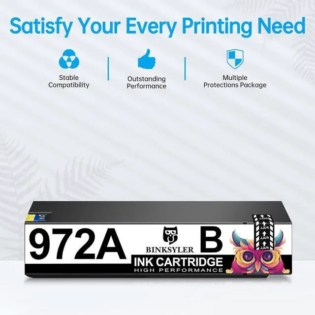 Alt view image 7 of 7 - 1-Pack 972A Black Ink Cartridge Replacement for 972 972a Ink Work for PageWide Pro MFP 352dw 377dw 477dw 477dn 577dw 577z 452dw 452dn 552dw Printer (1xBlack)