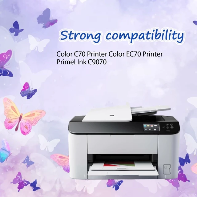 Alt view image 2 of 7 - 013R00664 013R00663 Drum Unit Compatible with Xerox Color C70 Printer Color EC70 Printer PrimeLInk C9070 Printers, High Yield, Crisp Text, Smooth Printing (with Chip) (1 Pack Cyan)